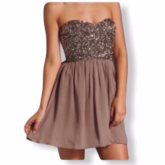 Strapless Parker  sequin dress SZ S - Picture 1 of 8